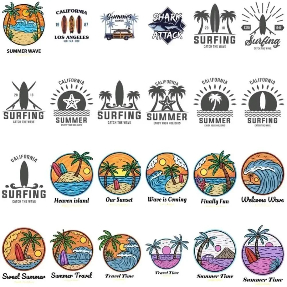 Surfing & Palm Tree Stickers - Picture 3 of 4